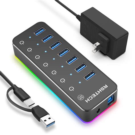 usb c 7 port power hub